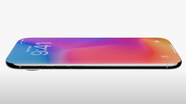 Das Konzept des iPhone XX in der Seitenansicht.