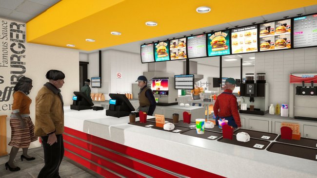 Szene aus dem Spiel Fast Food Simulator.