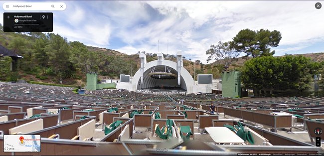 Hollywood Bowl in Los Angeles auf Google Maps