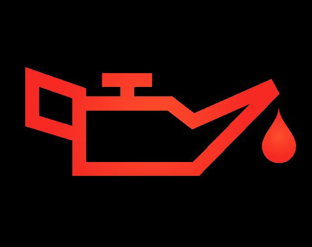 Rote Kontrollleuchte für zu niedrigem Motor-Öldruck
