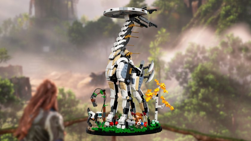 Der Langhals aus „Horizon: Forbidden West“ ist auch aus LEGO eine besondere Erscheinung.