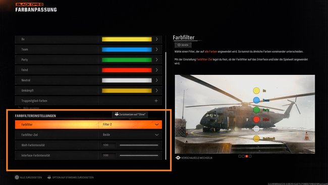 Stellt die Farbeinstellungen um, damit ihr Gegner in BO6 besser erkennen könnt.