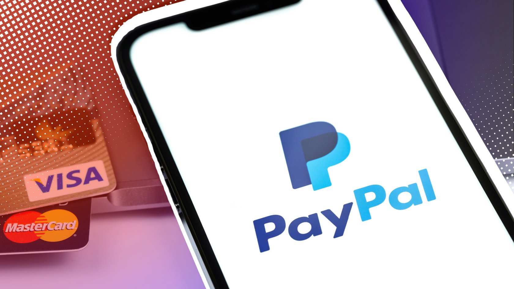 Das PayPal-Logo auf einem Smartphone.