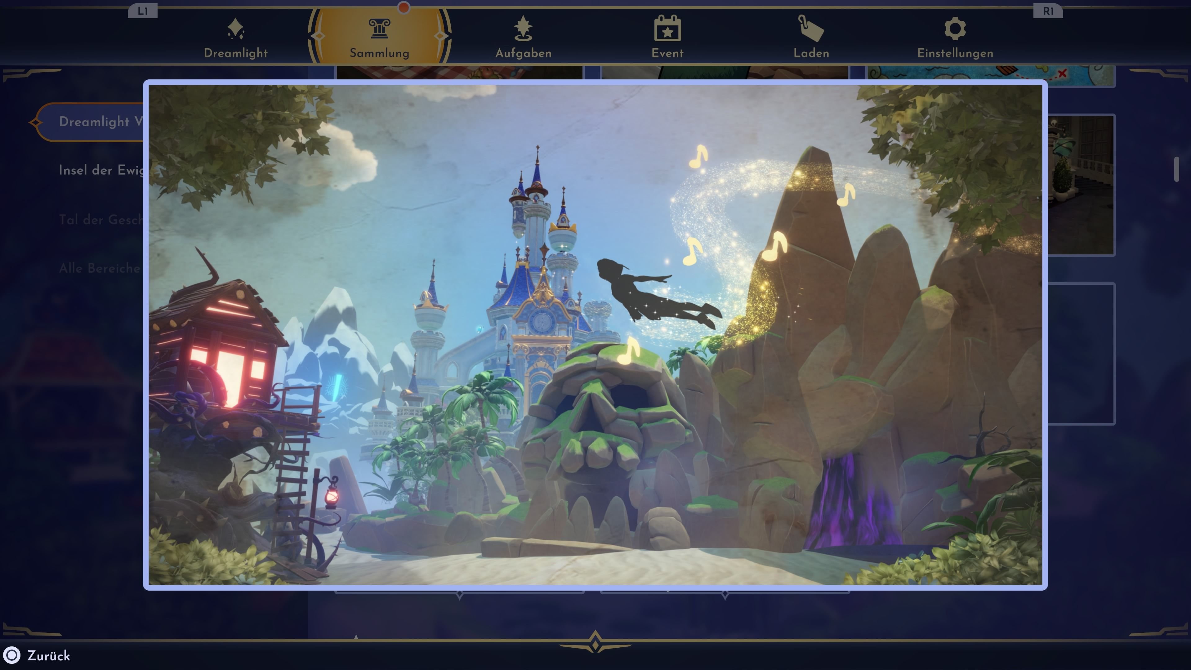 Erinnerung aus der Mission Die Musik an den Wänden in Disney Dreamlight Valley