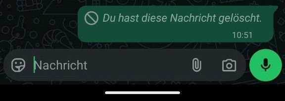 WhatsApp Du hast diese Nachricht gelöscht