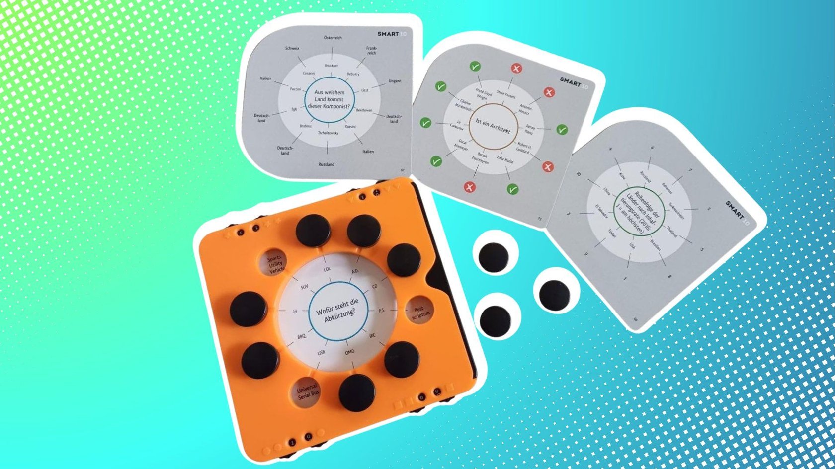 „Smart 10“ hat was von einem kleinen Quizstudio für zuhause.