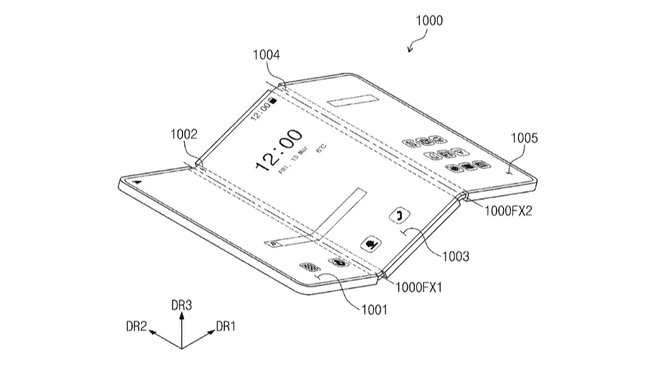 Samsung doppelt faltbares Handy Patent