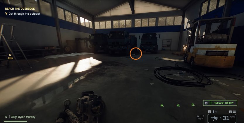 Das Bild zeigt den Fundort einer Marke in Battlefield 6.