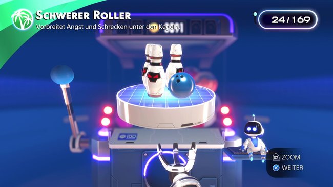 Astro Bot Puzzle-Teil schwerer Roller