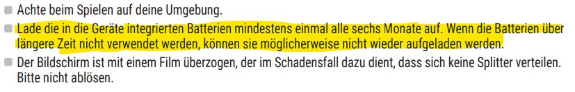 ANleitung Switch 2