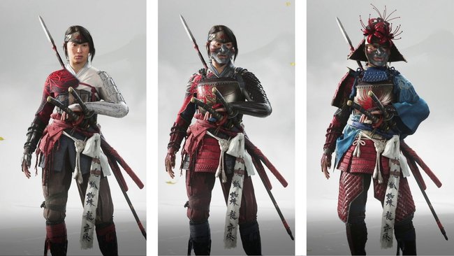 Die Spinnenlilien-Rüstung ändert ihr Aussehen auf den Upgrade-Stufen II und IV.