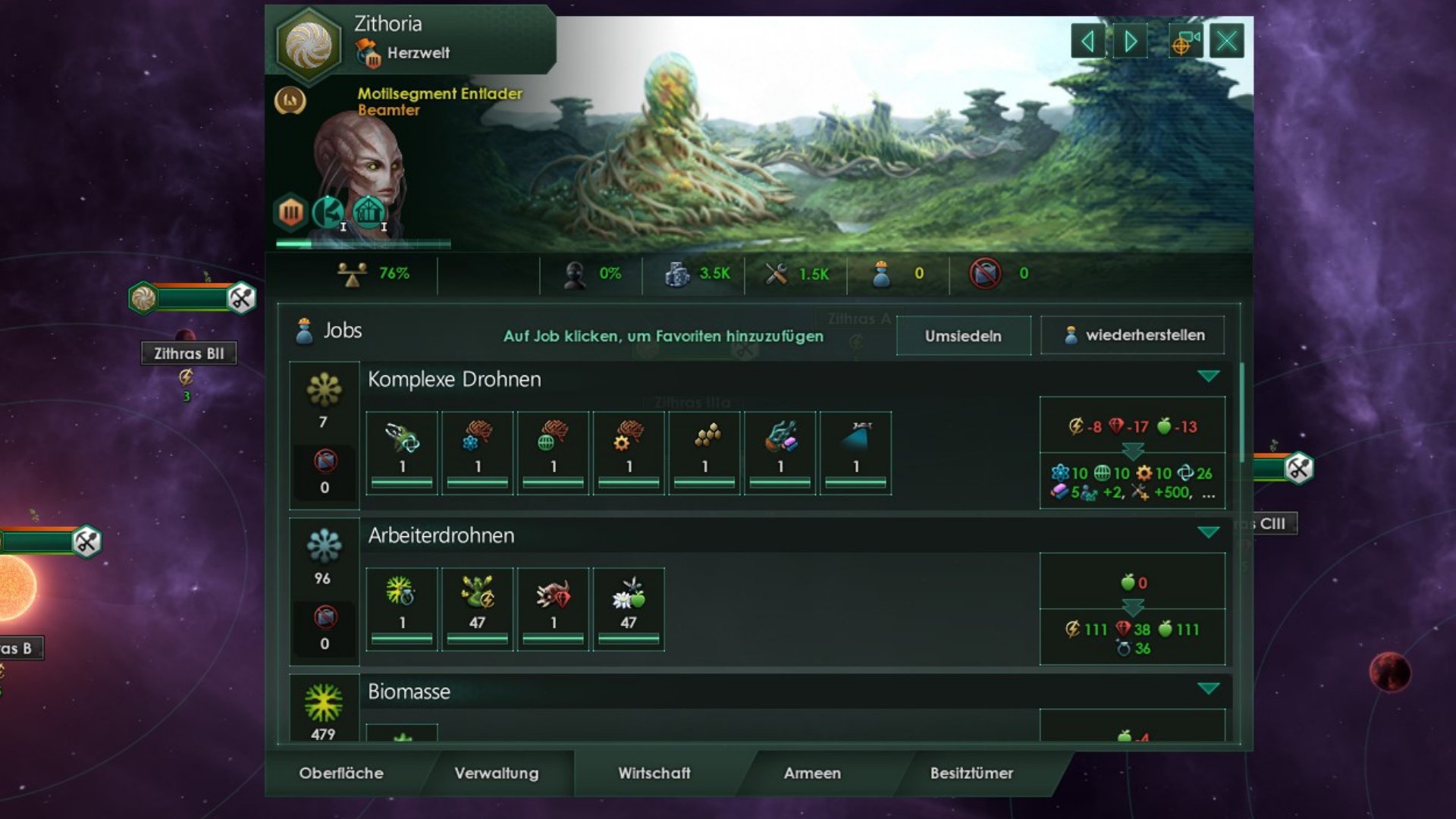 Wirtschaftssystem aus Stellaris