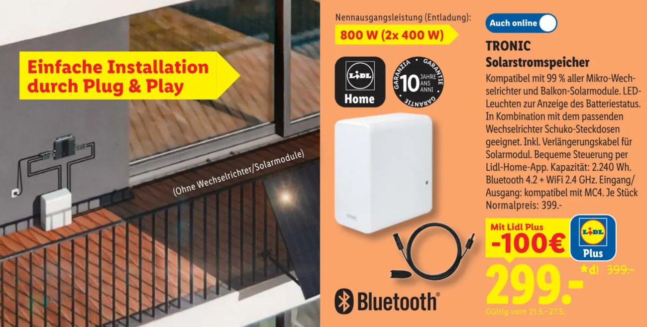 Lidl verkauft Balkonkraftwerk-Speicher für 299 Euro – Marstek Jupiter C Plus mit 5,12 kWh für 1.069 Euro — image 3