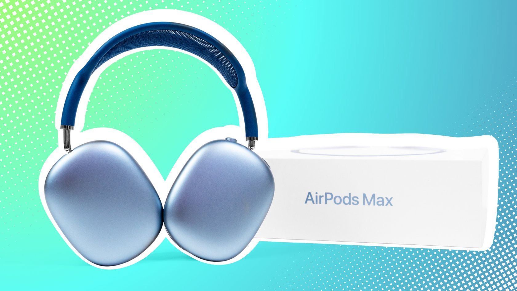 AirPods Max mit Verpackung.