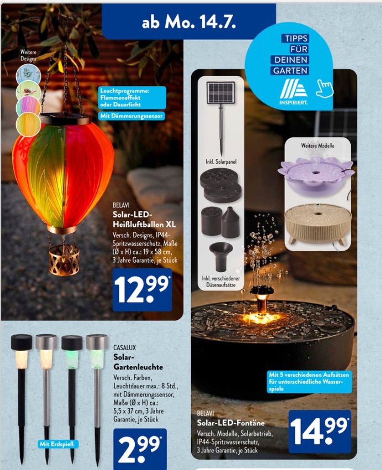 Aldi Garten Solarleuchten