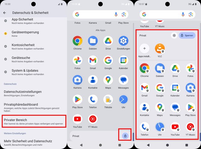 So aktiviert ihr den privaten Bereich in Android 15.