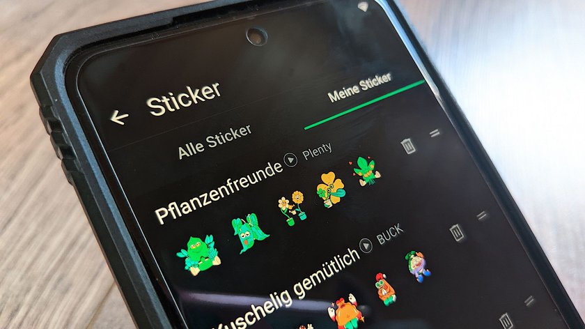 Die Verwaltung der WhatsApp-Sticker.