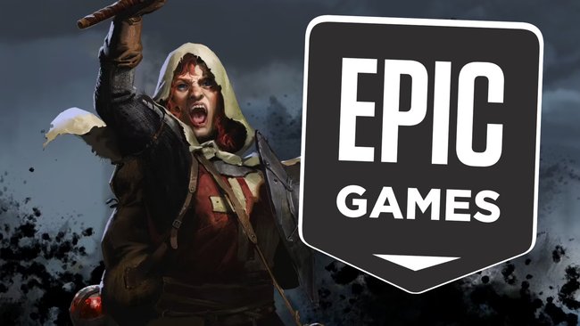 Screenshot aus Dark and Darker mit dem Epic-Games-Logo im Vordergrund