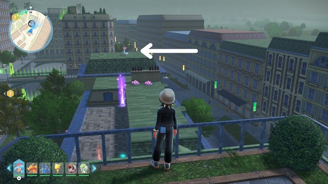 Auf der Erhöhung des Daches findet ihr das Elite-Dratini.