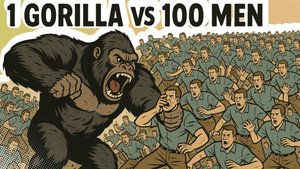 100 Männer gegen 1 Gorilla: Wer würde gewinnen?