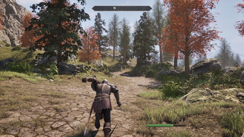 Charakter sprinten auf einer Straße in The Elder Scrolls 4: Oblivion Remastered 