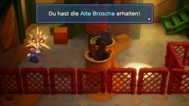 Fundort der alten Brosche in Mario & Luigi: Brothership.