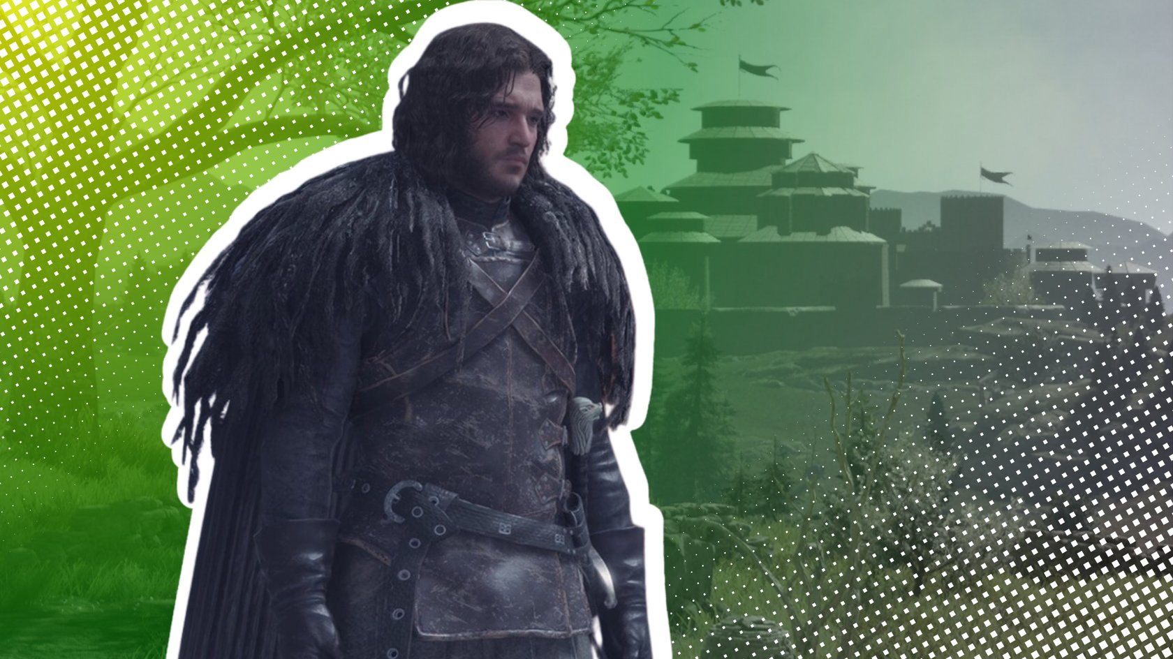 Jon Snow aus Game of Thrones: Kingsroad vor Winterfell.