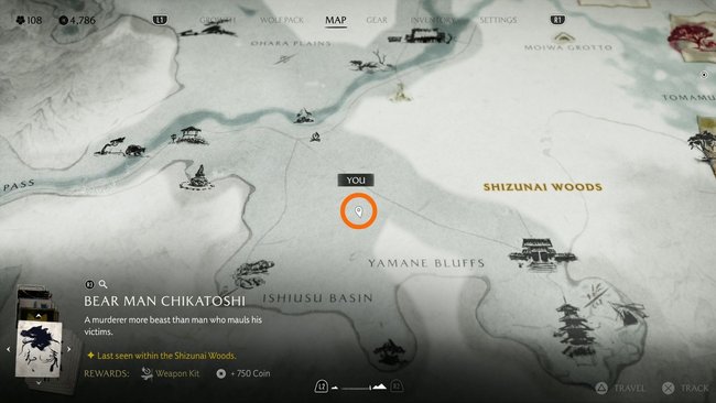 Fundort der "Strafender Ansturm"-Maske.