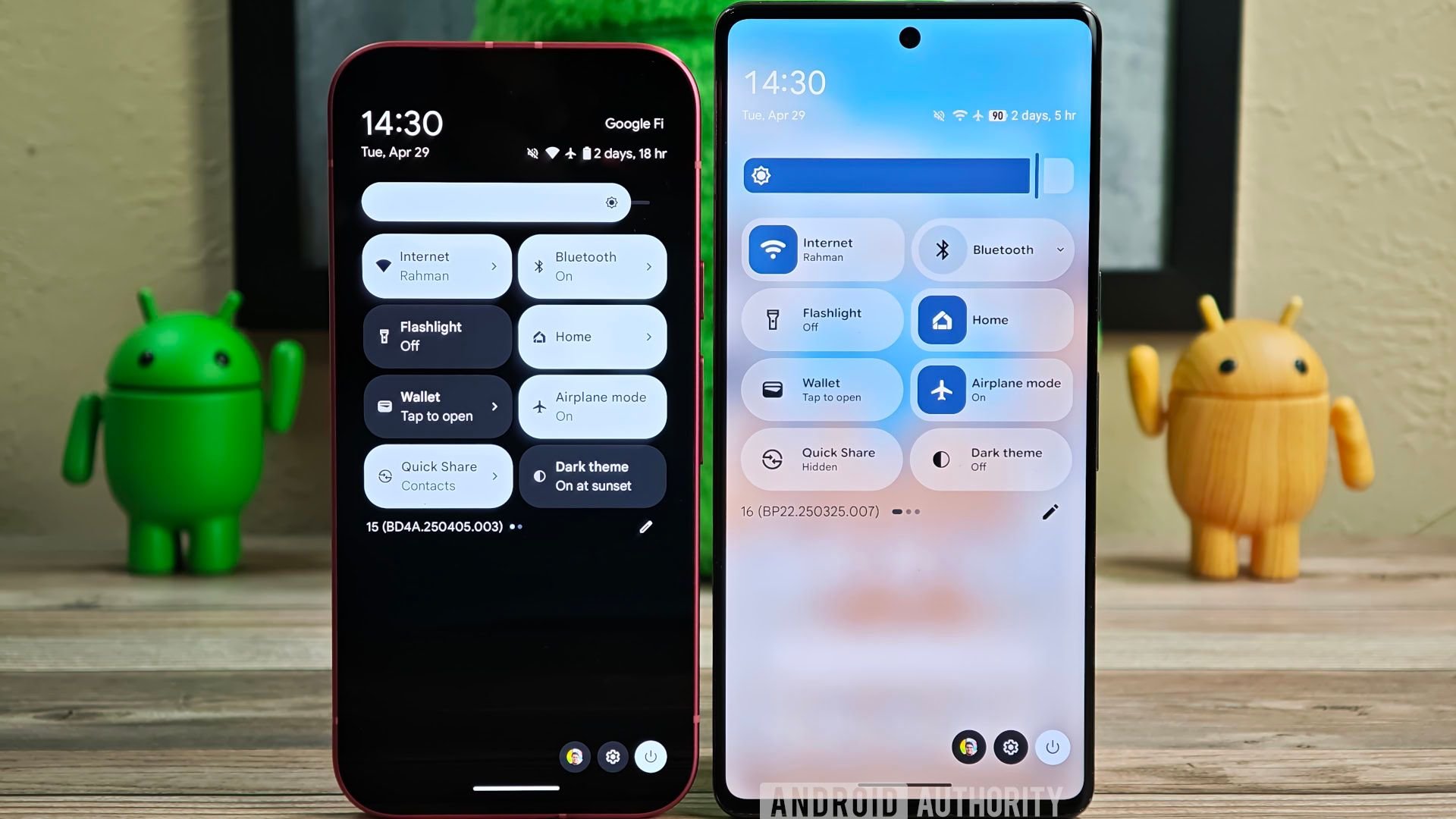 Die Schnelleinstellungen bei Android 16.