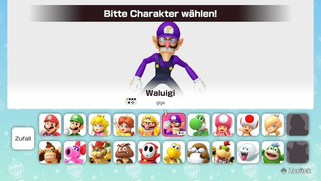 Super Mario Party Jamboree Charakterwahl