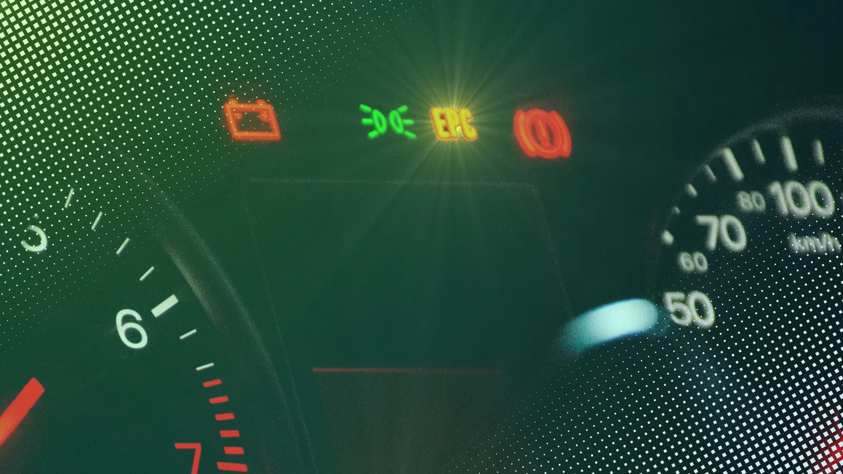 Die EPC-Leuchte im Auto leuchtet.
