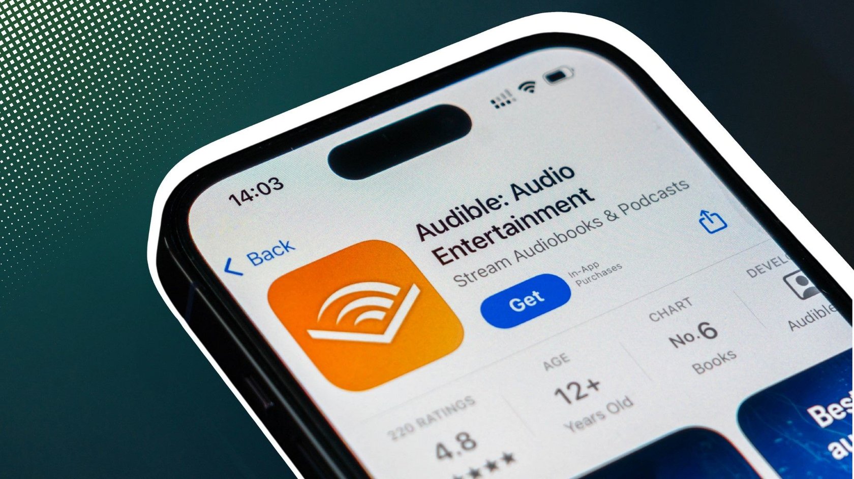 Audible-App auf einem Smartphone