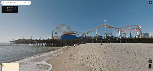 Santa Monica Pier auf Google Maps