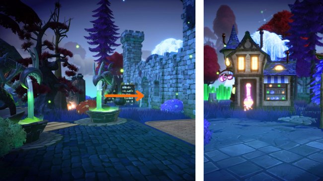 Fundort des Magie-Shops beim schwebenden Spukfest in Disney Dreamlight Valley