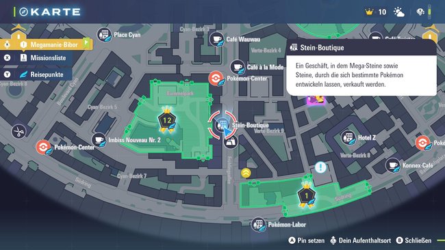 Fundort der Stein-Boutique im Süden von Illumina City.