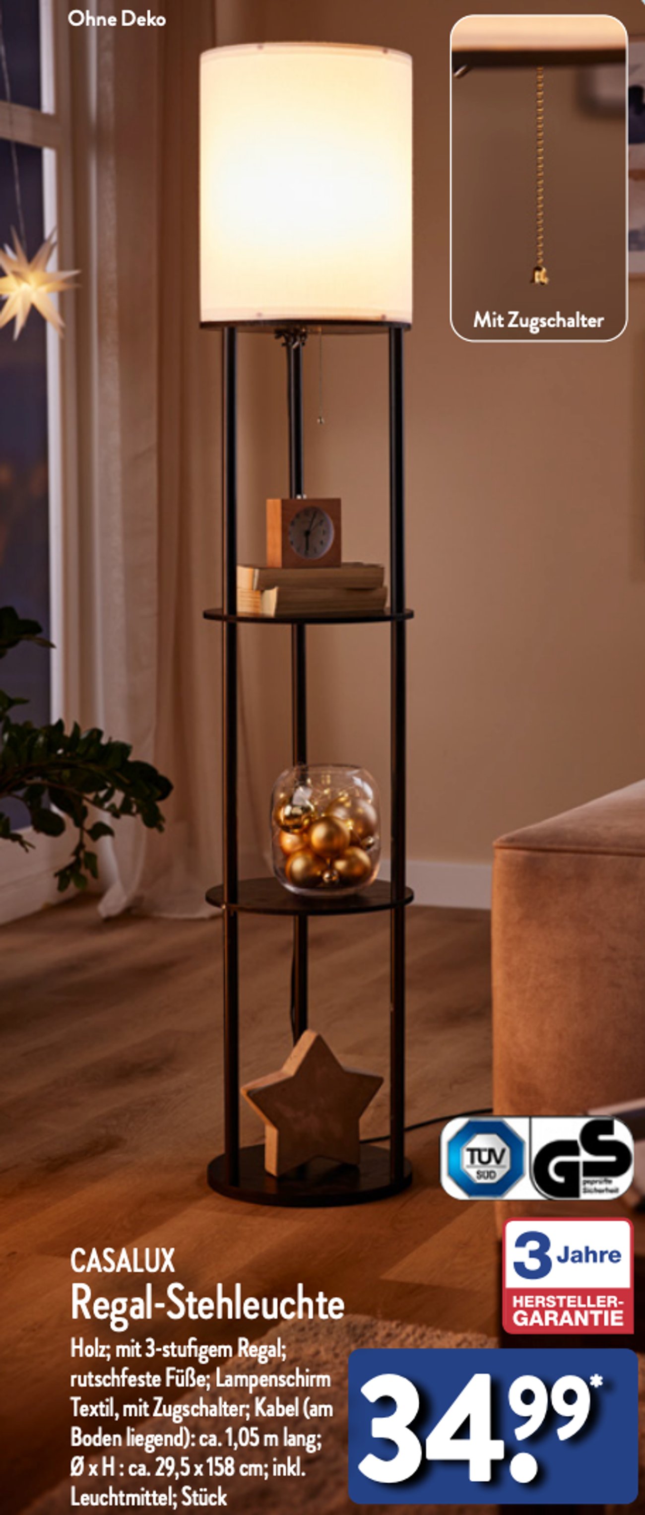Aldi verkauft heute eine Lampe für 34,99 Euro, die ein großes Problem löst