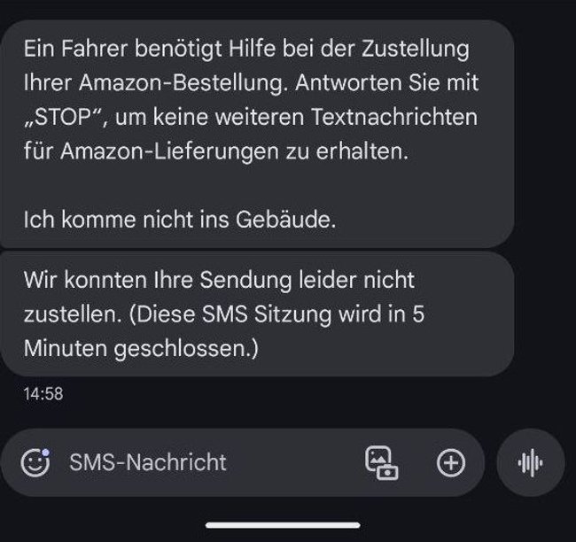 Amazon SMS Fahrer