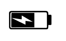 Akku wird geladen Symbol