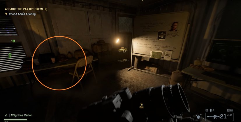 Das Bild zeigen einen Fundort einer Erkennungsmarke in Battlefield 6.