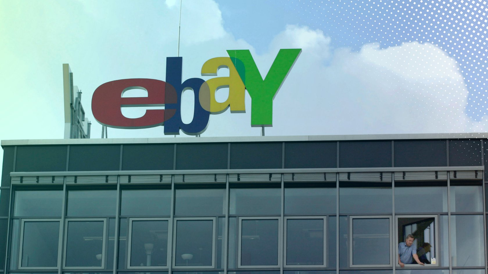 eBay Logo auf einem Haus