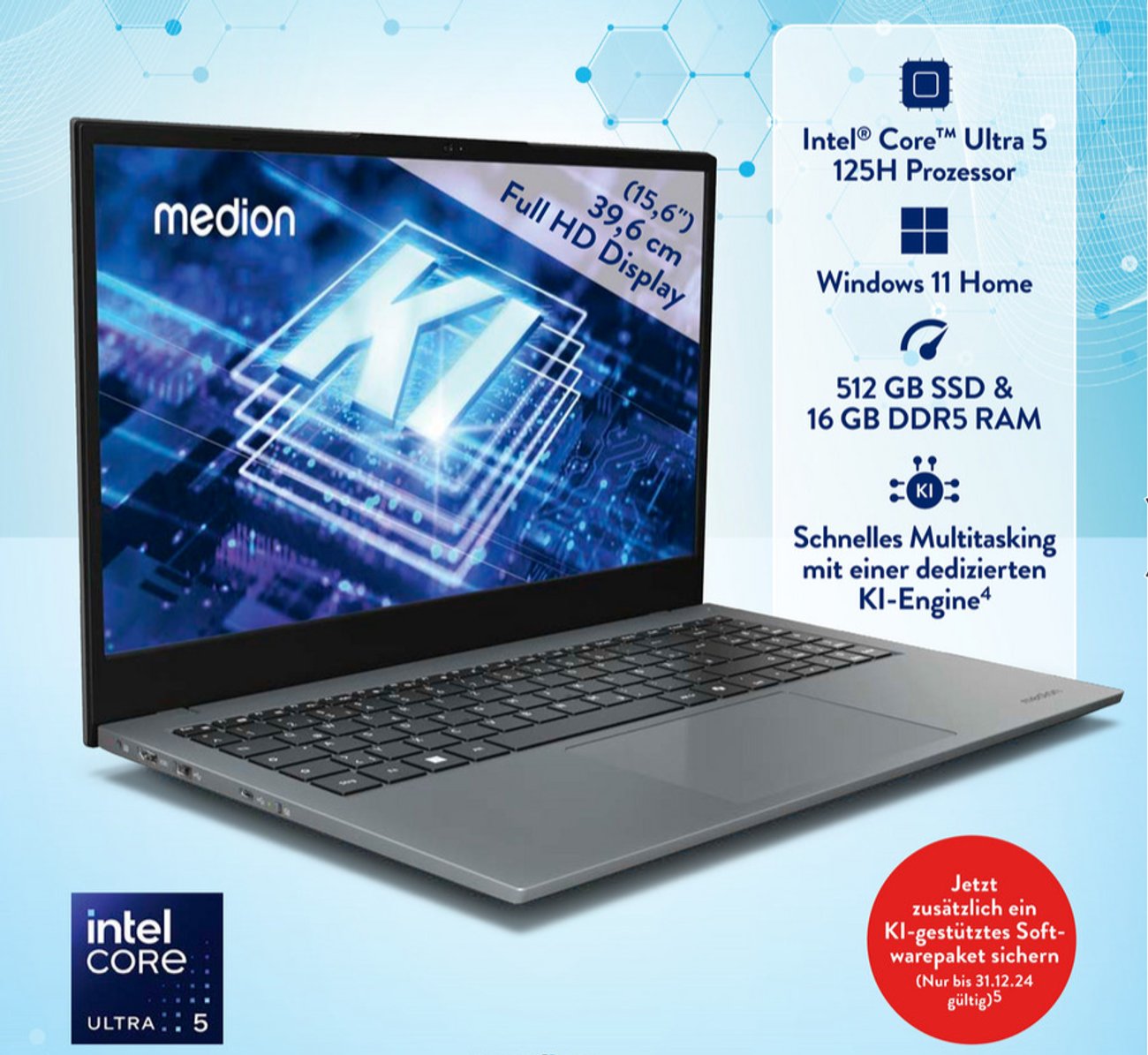 Aldi verkauft nächste Woche einen Laptop für 599 Euro, der eine