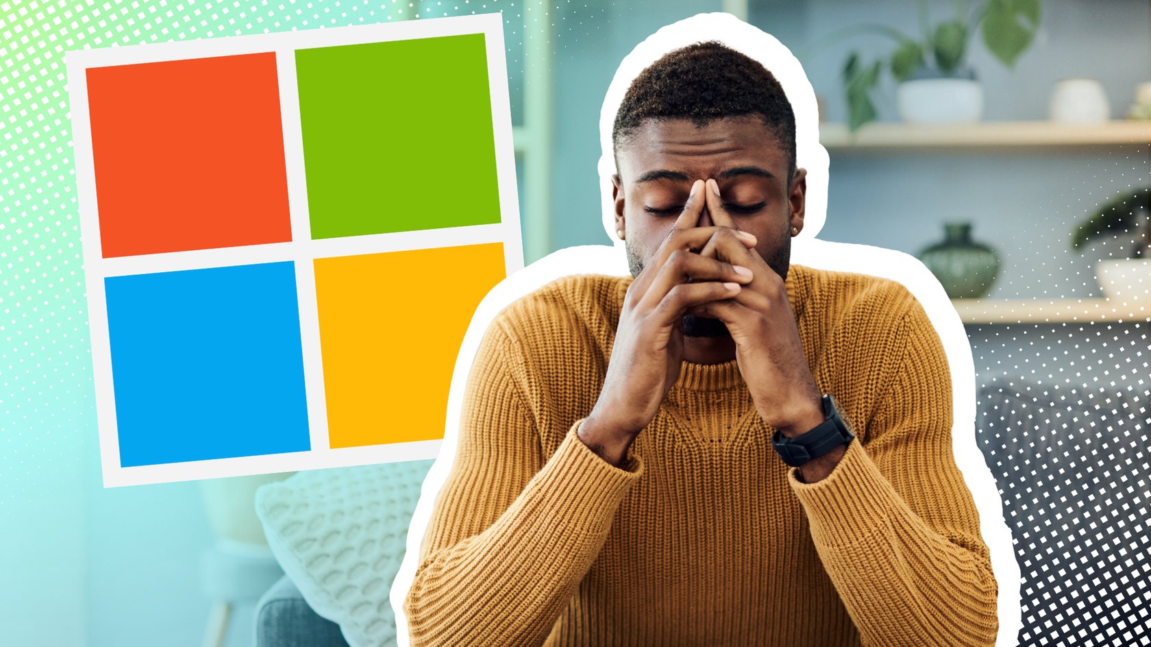 enttäuschter Mann Microsoft