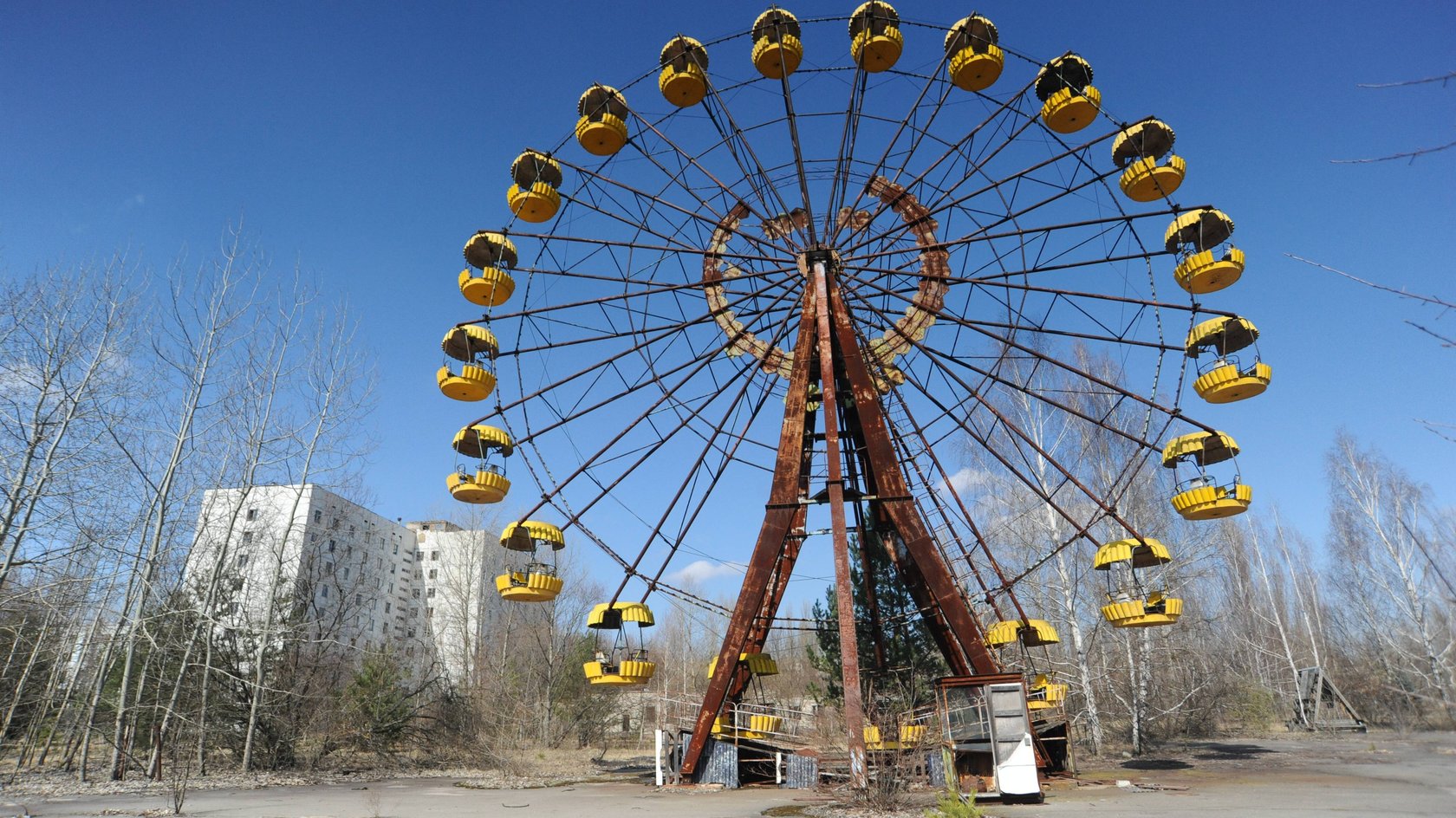 Ein verlassener Vergnügungspark im ukrainischen Prypjat.