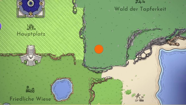 Fundort der dunklen Symbole in Längst verlorene Liebe in Disney Dreamlight Valley auf der Karte