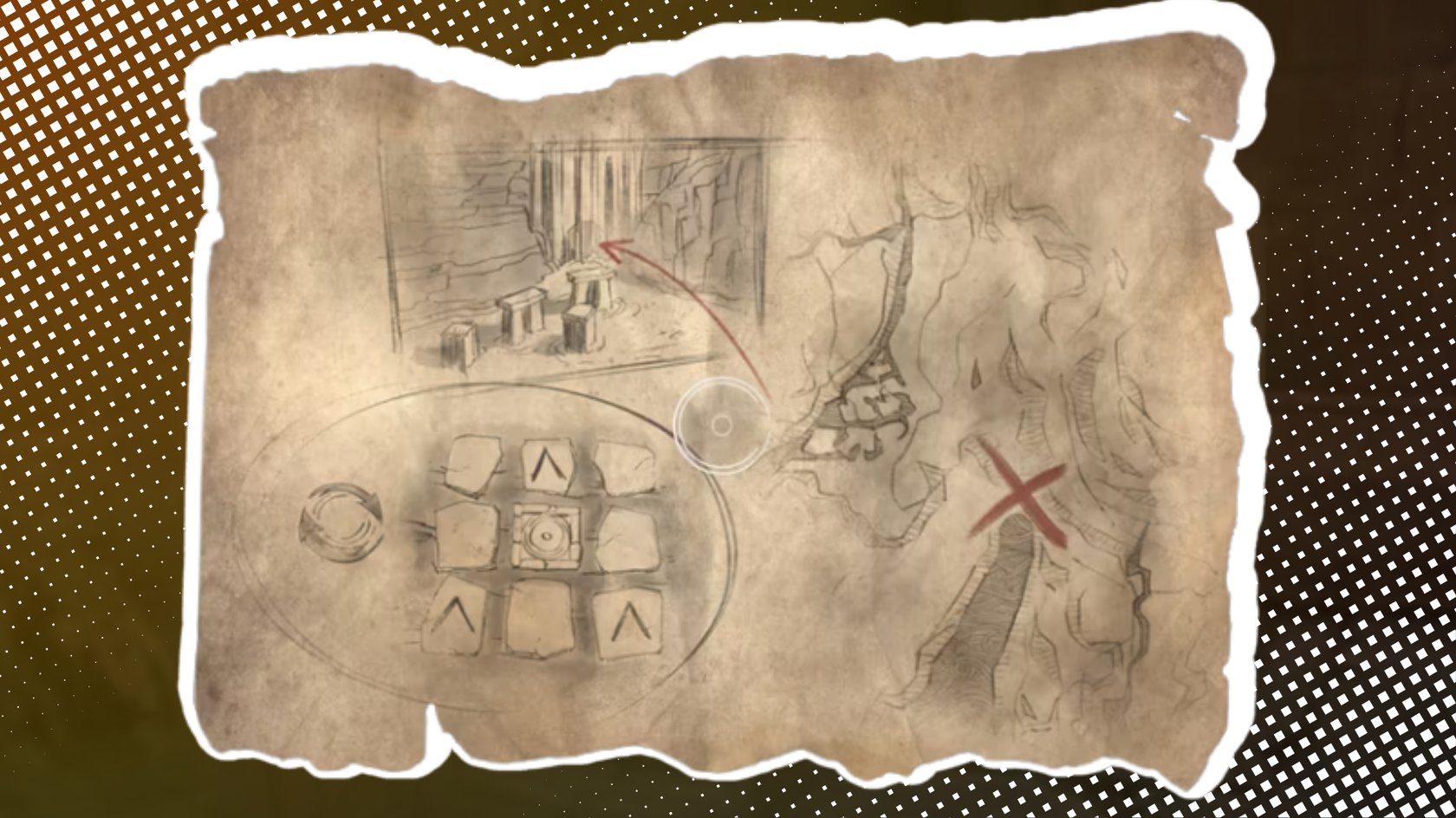 Die Schatzkarte, die zu dem verfluchten Grab in Hogwarts Legacy führt.