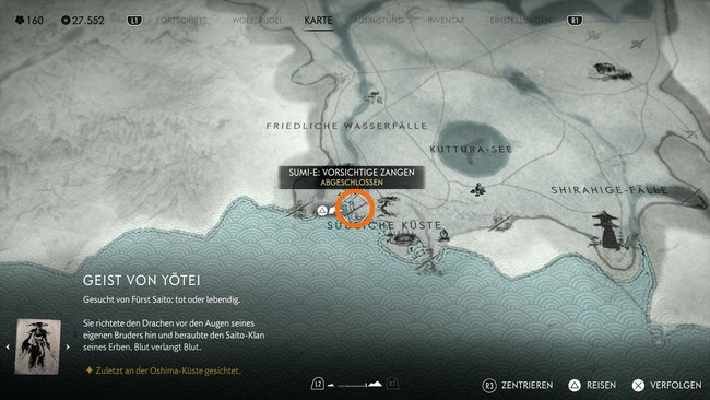 Fundort vom Sumi-e Vorsichtige Zangen