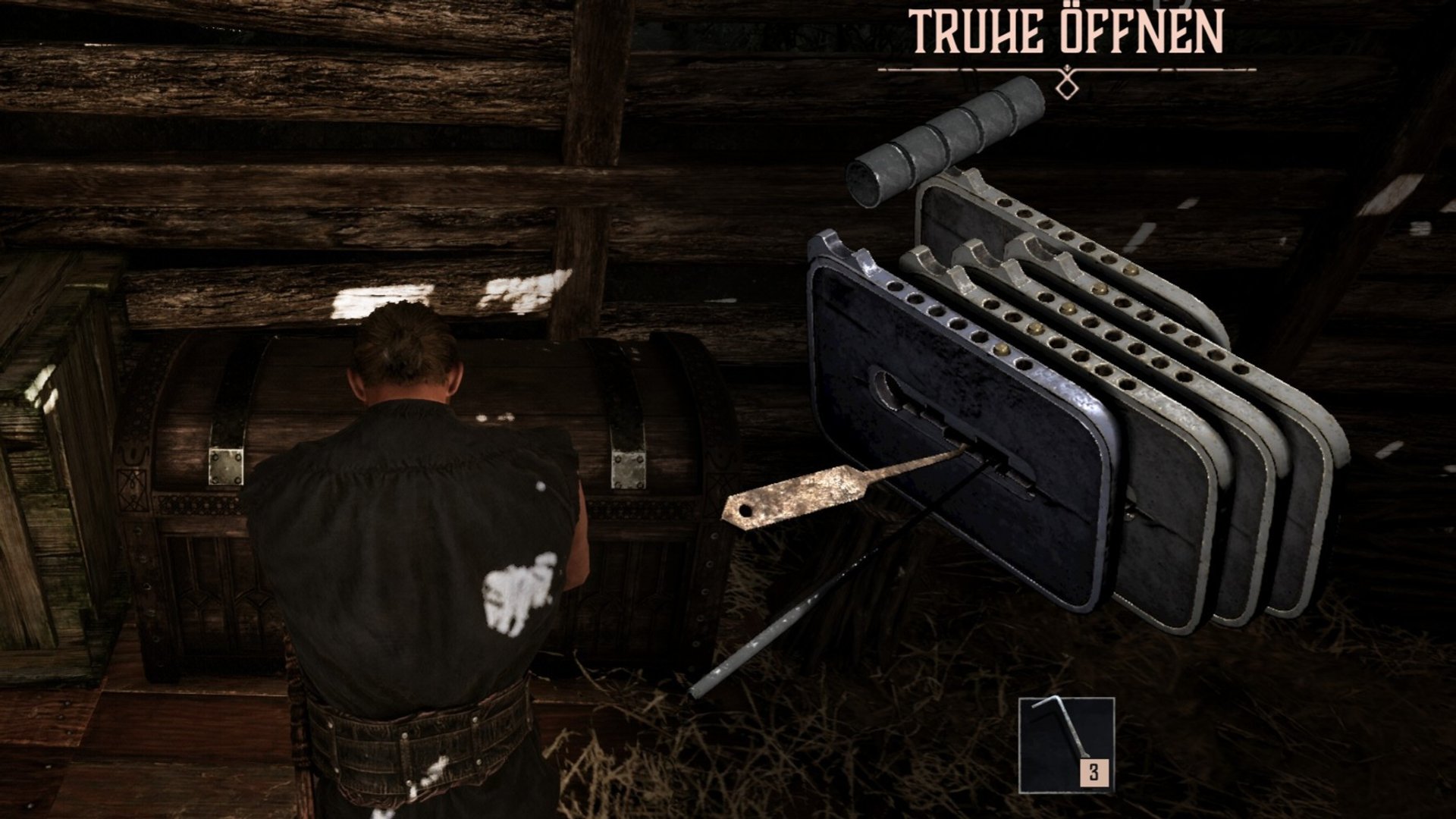 The lock-picking mini-game presents you with unexpected challenges.