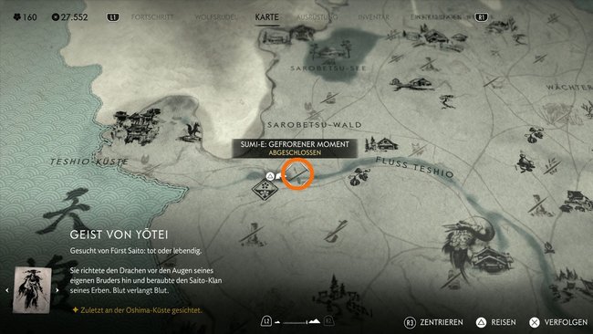 Fundort vom Sumi-e Gefrorener Moment