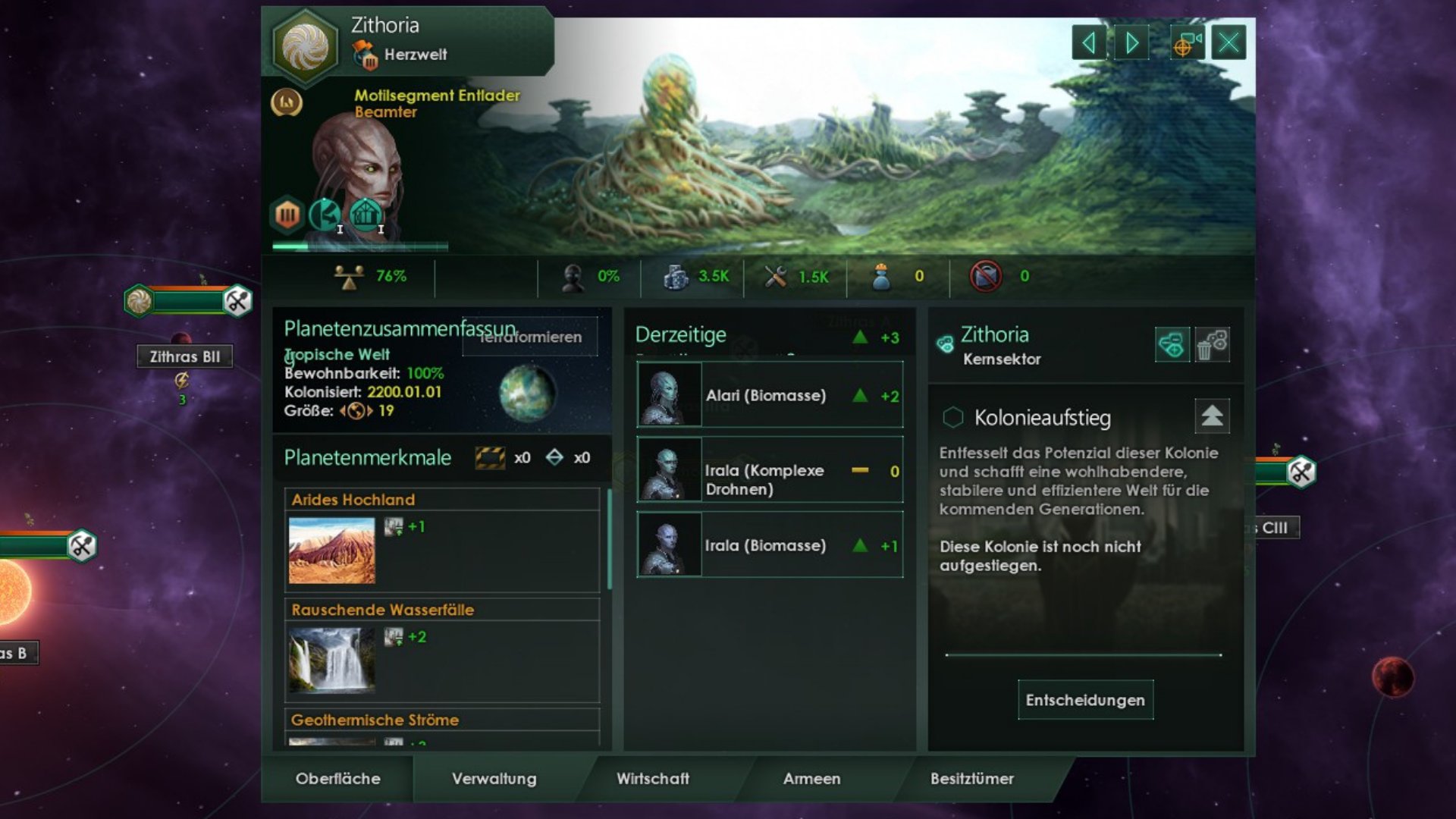 Wirtschaftssystem aus Stellaris