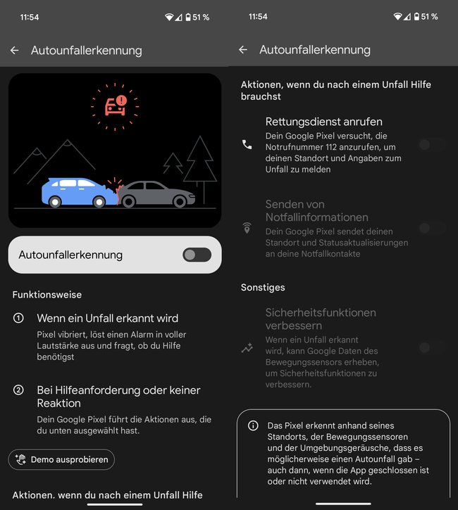 Google Pixel Autounfallerkennung
